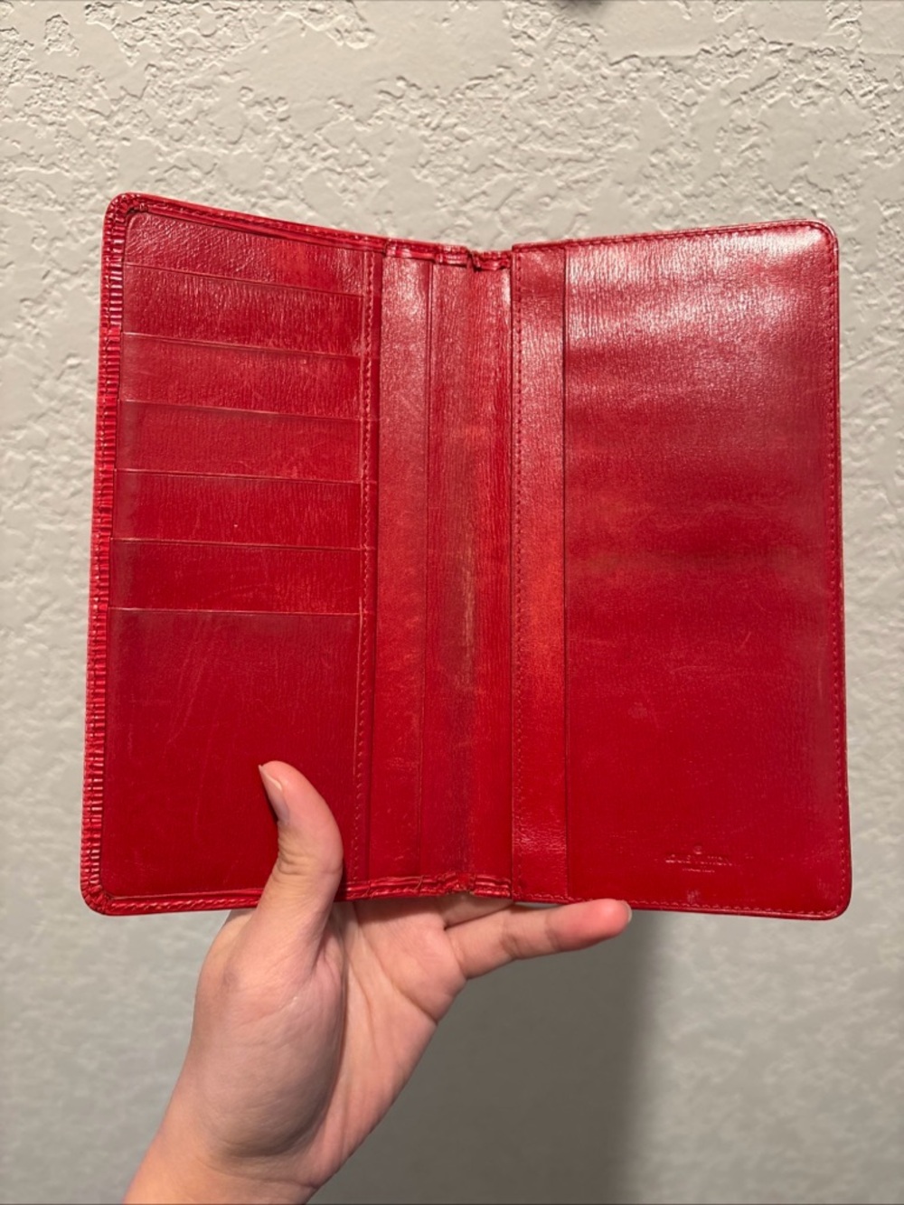 Louis Vuitton Malletier Long Bifold Wallet Red Epi Leather - Picture 2 of 15